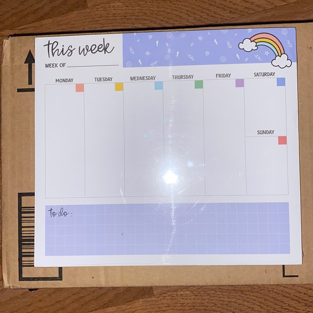 New weekly note pad